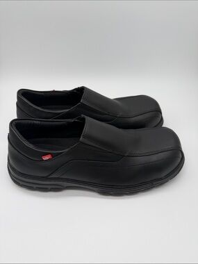 Mellow Walk Men's Composite Toe Safety Shoes Size 9 Black Work Slip‎ Leather